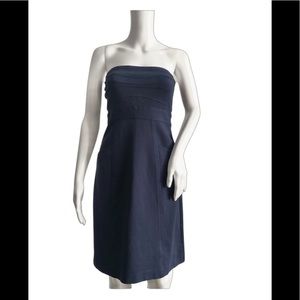 Theory Blue Strapless Dress